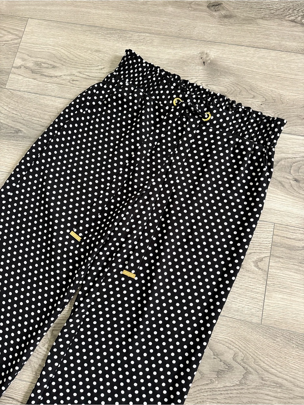Michael Kors Black & White Polka Dot Pull On Pants - Women’s Small